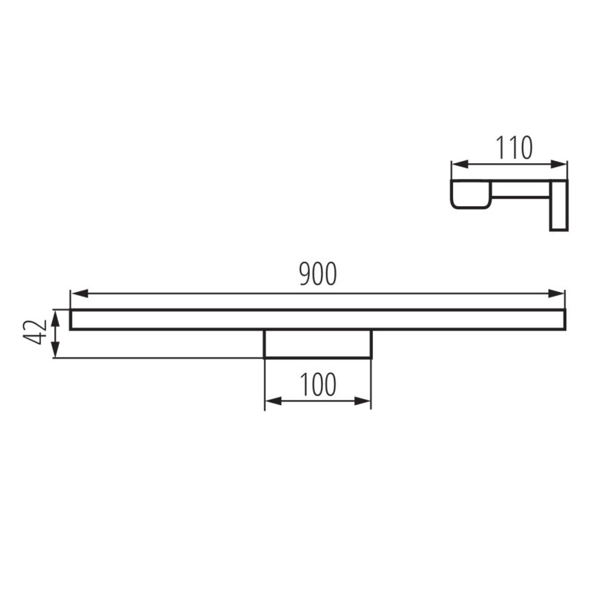 LED Badezimmerspiegelbeleuchtung ASTEN LED/15W/230V IP44 glänzender Chrom