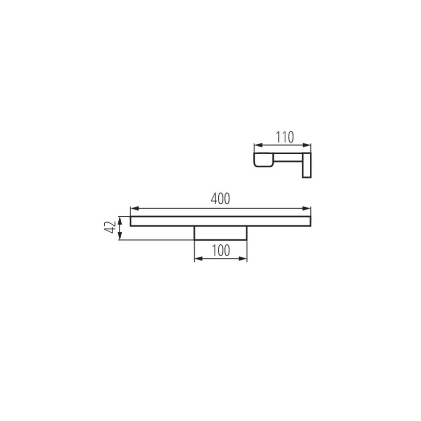 LED Badezimmerspiegelbeleuchtung ASTEN LED/8W/230V IP44 schwarz
