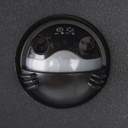 REKA LED-Außenwandleuchte mit Bewegungs- und Dämmerungssensor, LED/7W/230V, IP54, anthrazit, rund