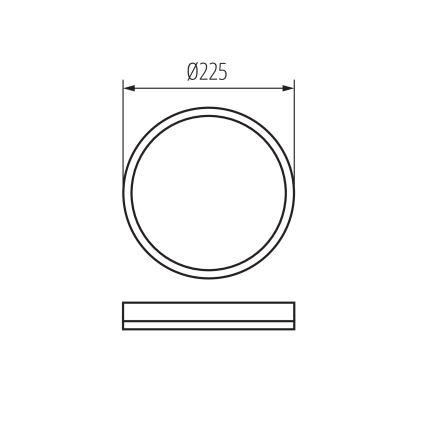 LED-Deckenleuchte AZPO LED/11,8W/230V 3000/4000/6000K Ø 22,5 cm IP54 weiß