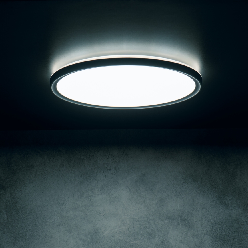 LED-Deckenleuchte AZPO LED/11,8W/230V 3000/4000/6000K Ø 22,5 cm IP54 schwarz