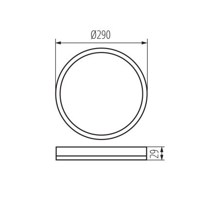 LED-Deckenleuchte AZPO, 18,5 W, 230 V, 3000/4000/6000 K, Ø 29 cm, IP54, weiß