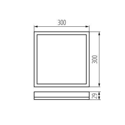 LED-Deckenleuchte AZPO LED/17,5W/230V 3000/4000/6000K 30x30 cm IP54 schwarz