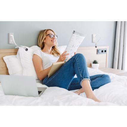 LED Flexibles Leselicht TONIL LED/2,7W/230V Weiß
