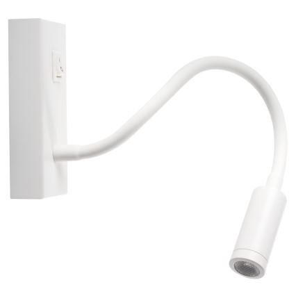 LED Flexibles Leselicht TONIL LED/2,7W/230V Weiß