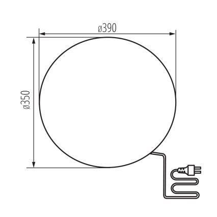 Außenleuchte STONO 1xE27/25W/230V Ø 39 cm IP65