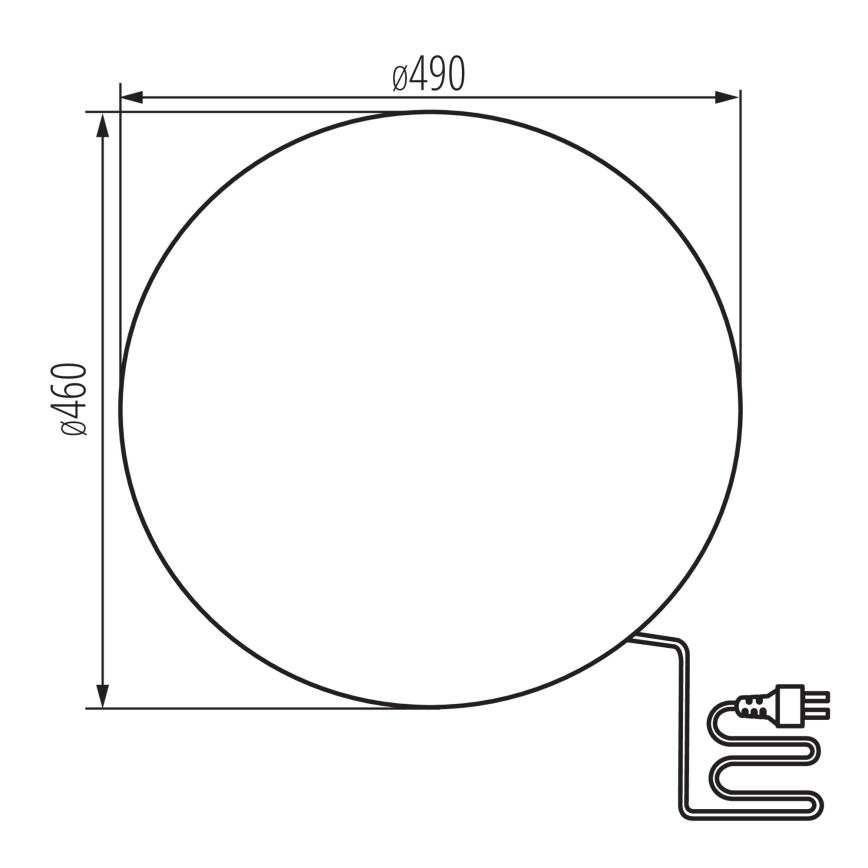 Außenleuchte STONO 1xE27/25W/230V Ø 49 cm IP65