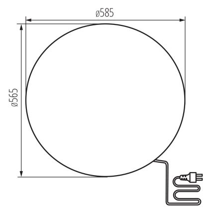 Außenleuchte STONO 1xE27/25W/230V Ø 58,5 cm IP65