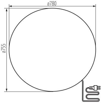 Außenleuchte STONO 1xE27/25W/230V Ø 78 cm IP65