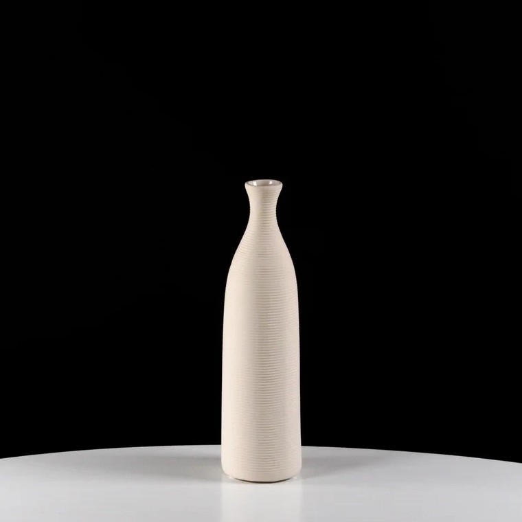 Keramikvase 25 cm weiß