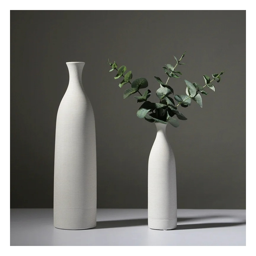 Keramikvase 25 cm weiß