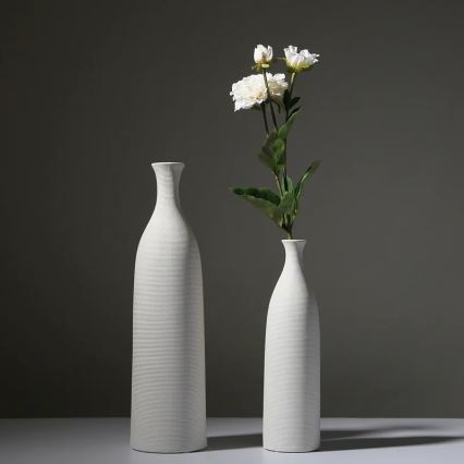 Keramikvase 25 cm weiß