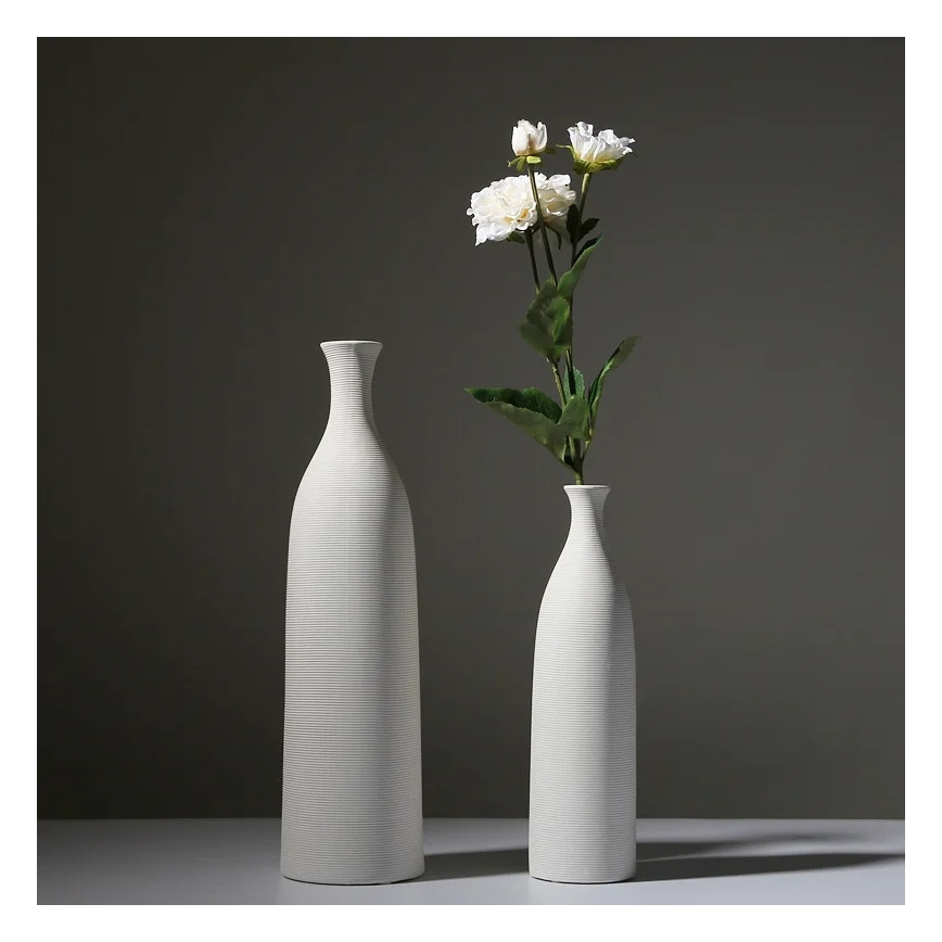Keramikvase 25 cm weiß