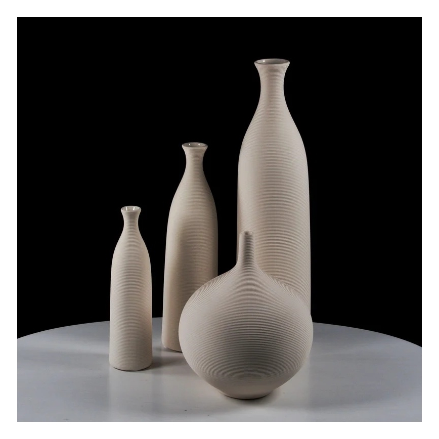 Keramikvase 33 cm, weiß