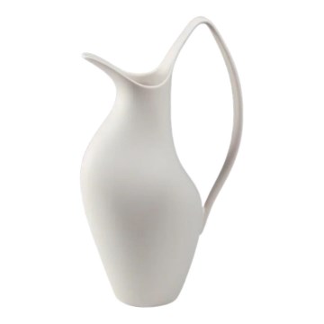 Keramikvase 33x17x19 cm, weiß
