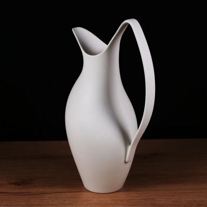 Keramikvase 33x17x19 cm, weiß
