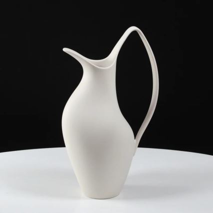 Keramikvase 33x17x19 cm, weiß