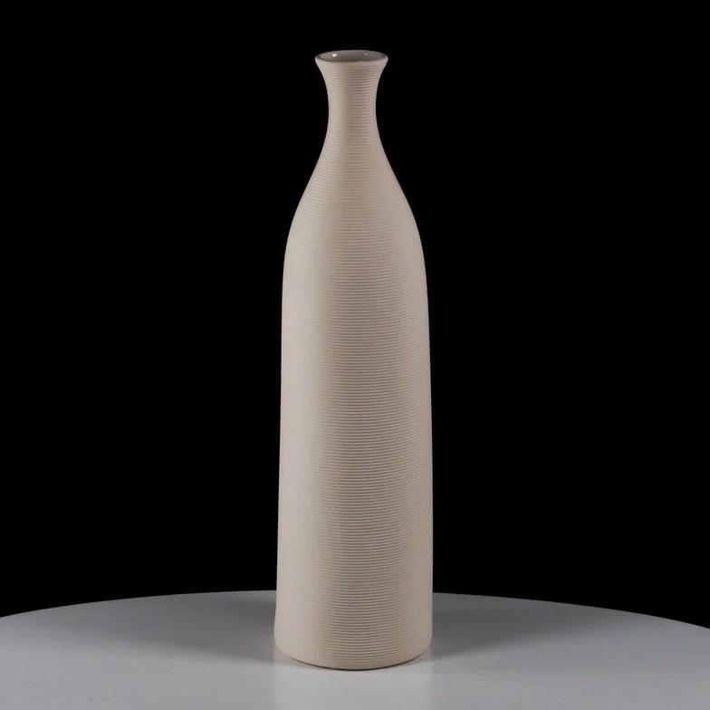 Keramikvase 46 cm, weiß