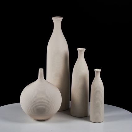 Keramikvase 46 cm, weiß