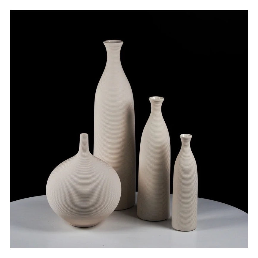 Keramikvase 46 cm, weiß