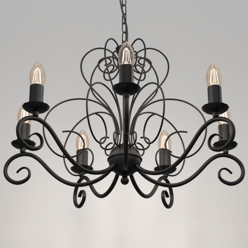 Kronleuchter an Kette MAURO 7xE14/60W/230V