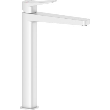 KFA Armatura 4522-712-44 - Waschtischarmatur + Ablaufgarnitur MALAGA 30,3 cm, weiß