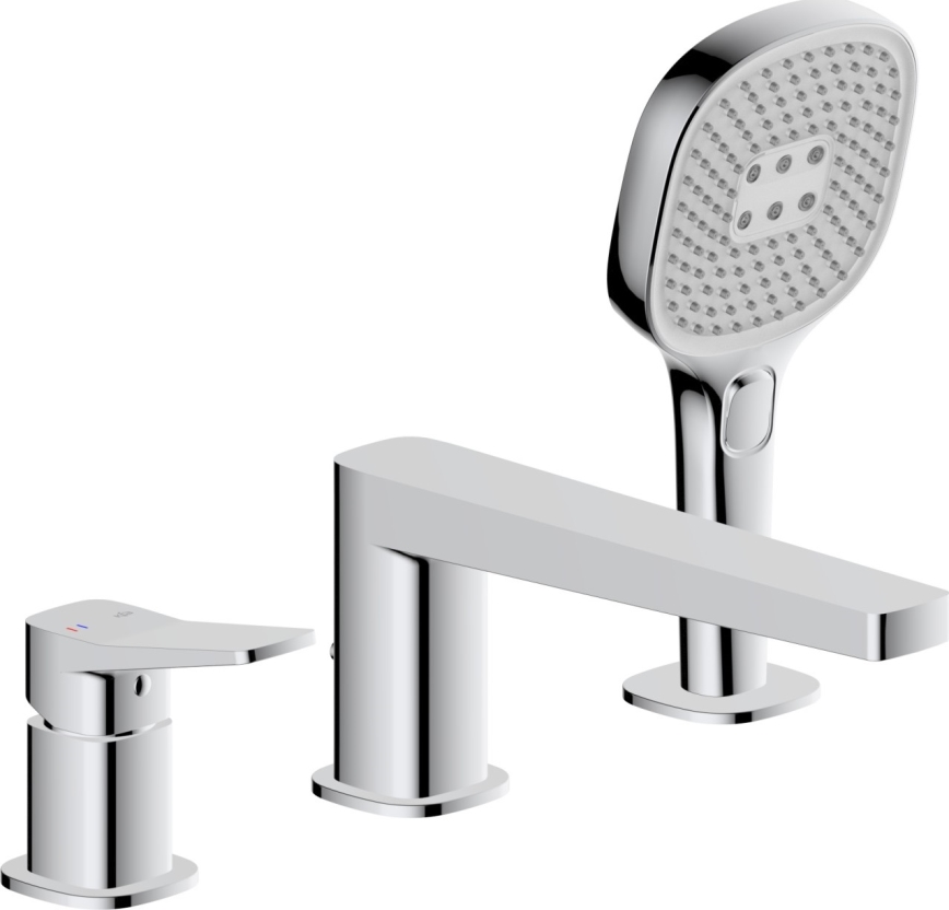 KFA Armatura 4525-210-00 - Badewannenarmatur 3-Loch MALAGA Hochglanz-Chrom