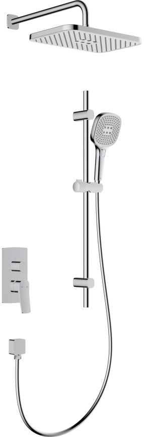 KFA Armatura 4529-301-00 - Duschset mit Unterputz-Armatur MALAGA, Hochglanzchrom