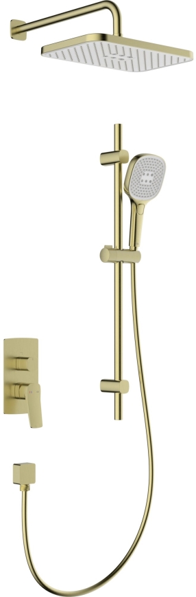 KFA Armatura 4529-301-31 - Duschgarnitur mit Unterputz-Armatur MALAGA gebürstetes Gold