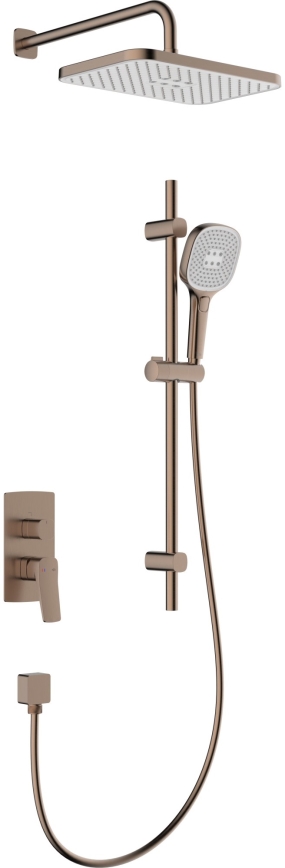 KFA Armatura 4529-301-34 - Duschset mit Unterputz-Armatur MALAGA Roségold