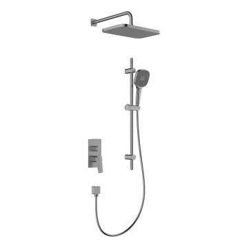 KFA Armatura 4529-301-61 - Duschset mit Unterputzarmatur MALAGA, Metallic-Grau