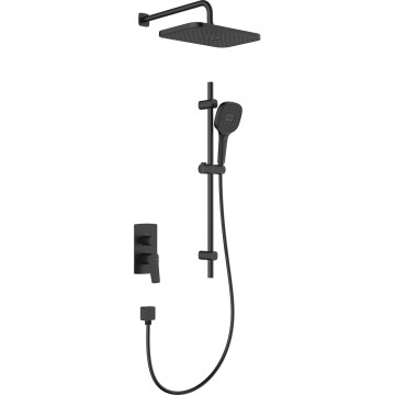 KFA Armatura 4529-301-81 - Duschset mit Unterputz-Armatur MALAGA, schwarz