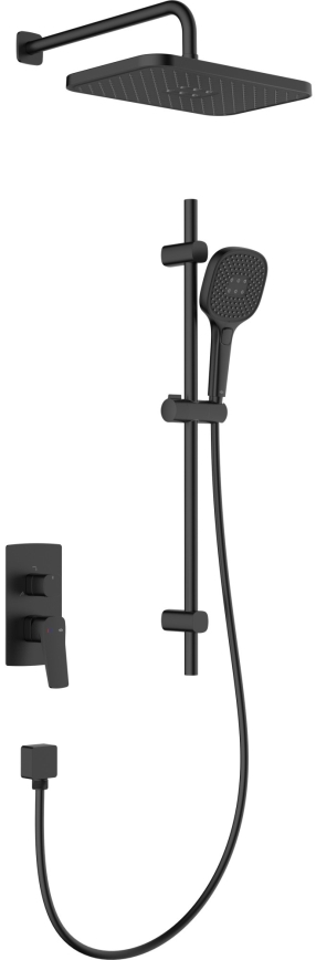 KFA Armatura 4529-301-81 - Duschset mit Unterputz-Armatur MALAGA, schwarz