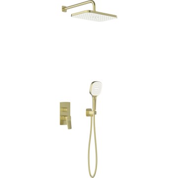 KFA Armatura 4529-501-31 - Duschset mit Unterputz-Armatur MALAGA in gebürstetem Gold