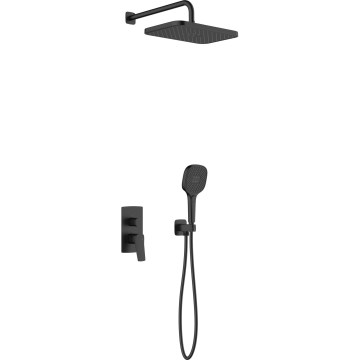 KFA Armatura 4529-501-81 - Duschset mit Unterputz-Armatur MALAGA schwarz