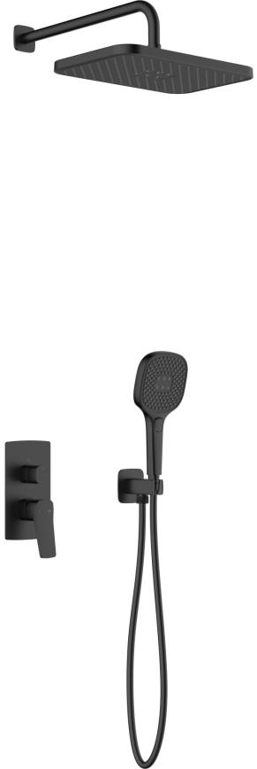 KFA Armatura 4529-501-81 - Duschset mit Unterputz-Armatur MALAGA schwarz