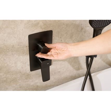 KFA Armatura 4529-501-81 - Duschset mit Unterputz-Armatur MALAGA schwarz