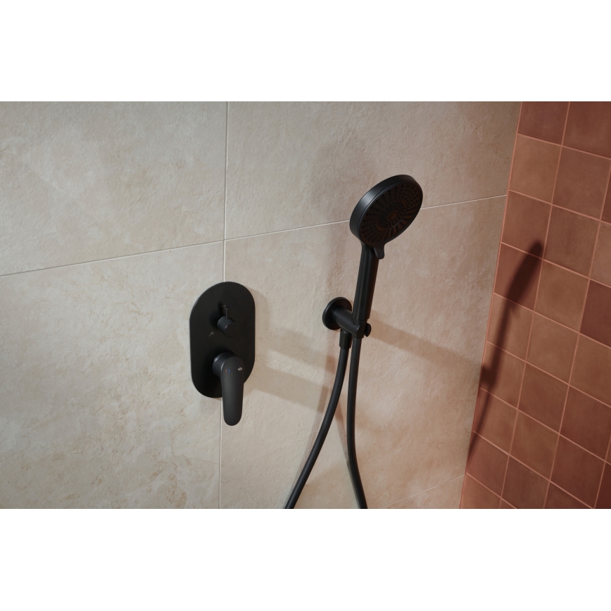 KFA Armatura 5559-501-81 - Duschset mit Unterputzarmatur OTAVA matt schwarz