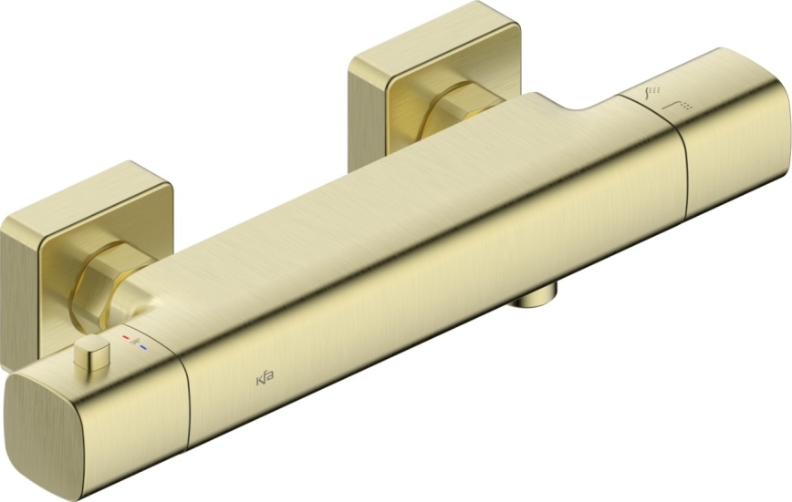 KFA Armatura 5756-010-31 - Thermostatische Duscharmatur MALAGA, gebürstetes Gold