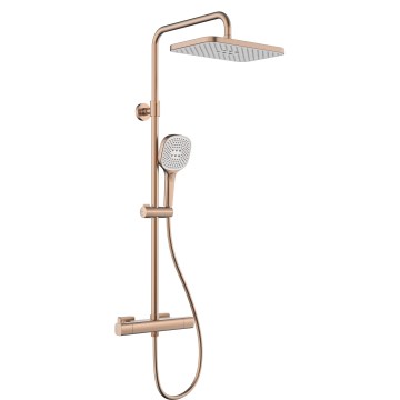 KFA Armatura 5756-910-34 - Duschset mit thermostatischer Mischbatterie MALAGA Roségold