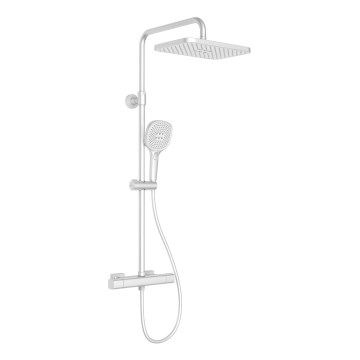 KFA Armatura 5756-910-44 - Duschset mit Thermostat-Armatur MALAGA, weiß