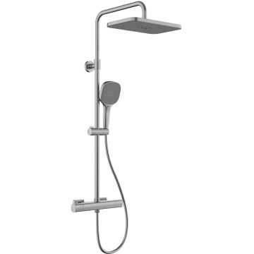 KFA Armatura 5756-910-61 - Duschset mit Thermostatarmatur MALAGA in Metallicgrau