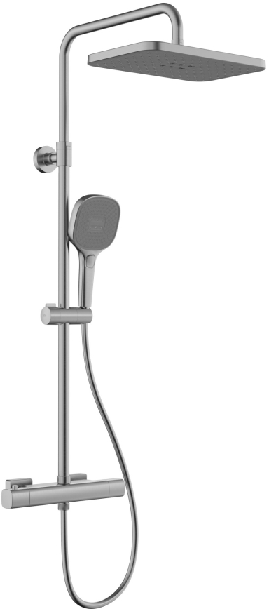 KFA Armatura 5756-910-61 - Duschset mit Thermostatarmatur MALAGA in Metallicgrau