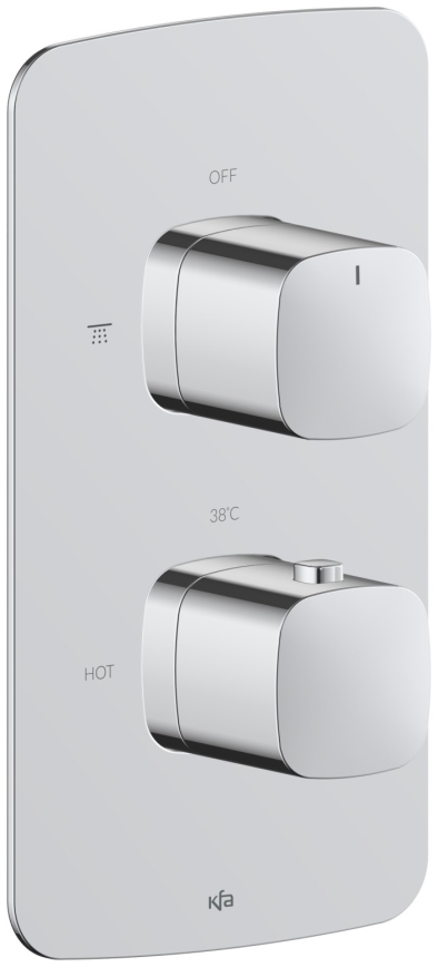 KFA Armatura 5759-001-00 - Thermostatische Duscharmatur für Unterputzmontage MALAGA, hochglänzend verchromt