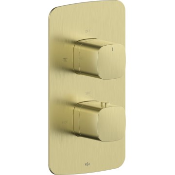 KFA Armatura 5759-001-31 - Thermostatische Unterputz-Duscharmatur MALAGA, gebürstetes Gold