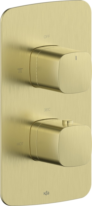 KFA Armatura 5759-001-31 - Thermostatische Unterputz-Duscharmatur MALAGA, gebürstetes Gold