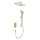 KFA Armatura 5759-301-31 - Duschset mit thermostatischer Unterputzarmatur MALAGA, gebürstetes Gold