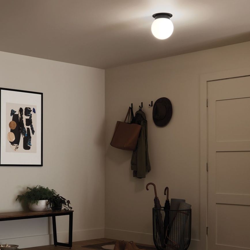 Kichler - Deckenleuchte ALBERS 1xE27/40W/230V Ø 20,3 cm schwarz