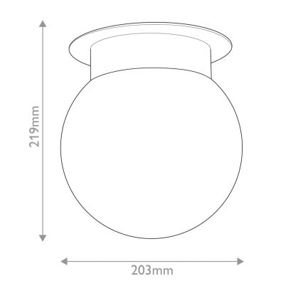 Kichler - Deckenleuchte ALBERS 1xE27/40W/230V Ø 20,3 cm schwarz