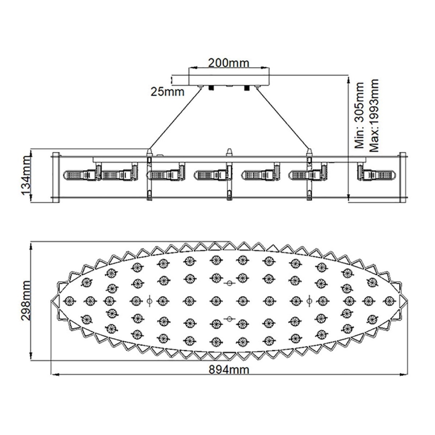 Kichler - LED-Badezimmer-Hängeleuchte CRYSTAL SKYE 12xG9/3W/230V IP44